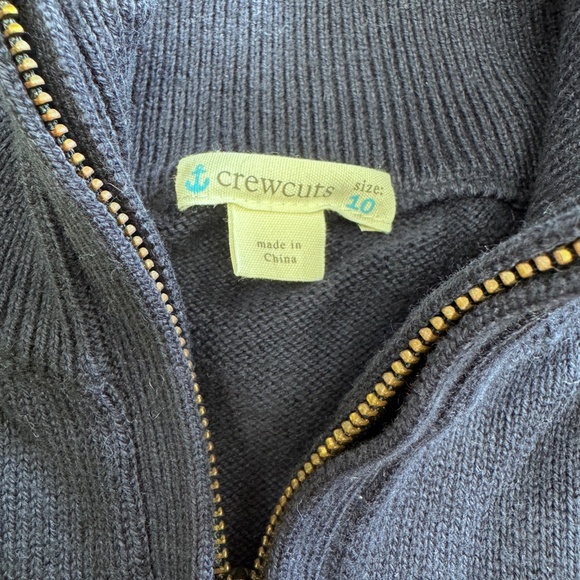 Crewcuts 1/4 Zip Cotton Cashmere Sweater Size Boys 10 Like New - Picture 2 of 4